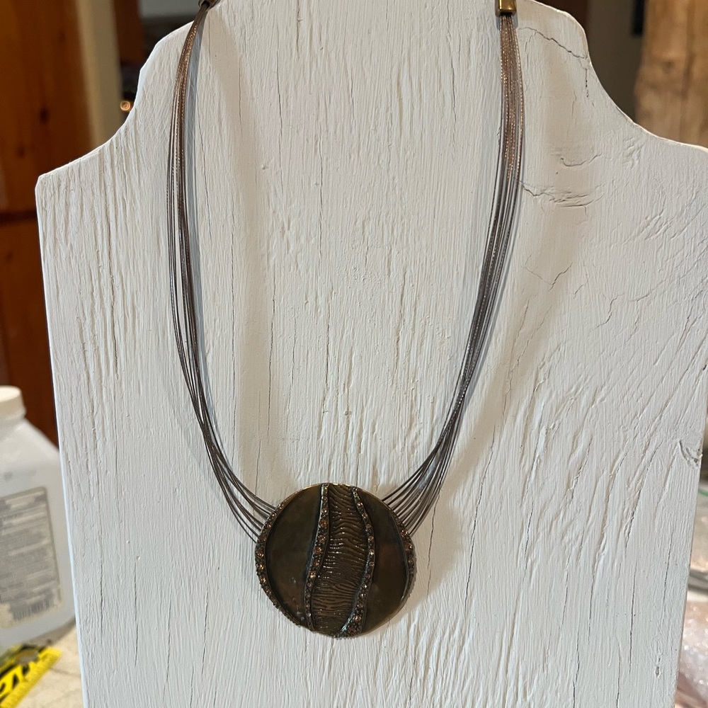 Chico’s necklace. 16” plus 2” pendant